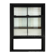 Residential USA house black aluminum single double hung window grill design